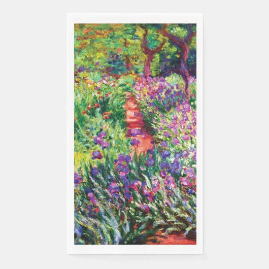 Serviette En Papier Le jardin d'Iris à Giverny par Claude Monet (Devant)