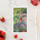 Serviette En Papier Le jardin d'Iris à Giverny par Claude Monet (En situation)