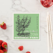 Serviette En Papier Le jardinier 70e anniversaire Papier de fête servi (En situation)