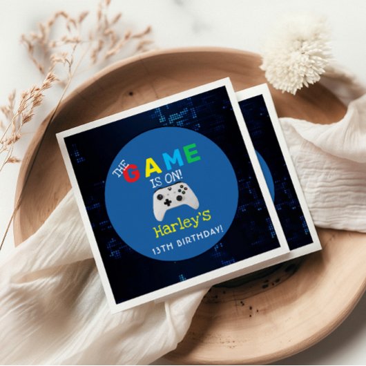 Serviette En Papier Le Jeu Est En Cours ! Jeu vidéo photo personnalisé