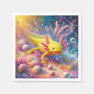 Serviette En Papier Le joyeux Axolotl