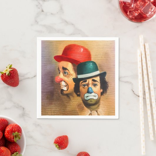 Serviette En Papier Le joyeux clown (En situation)