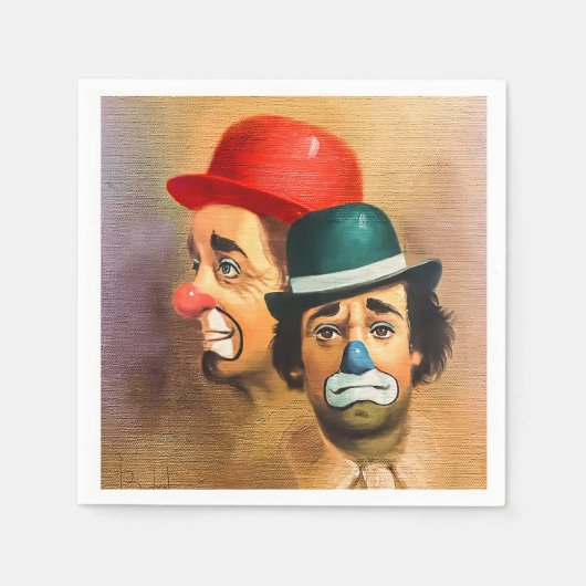 Serviette En Papier Le joyeux clown (Devant)