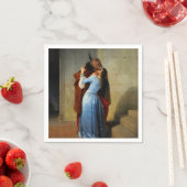 Serviette En Papier Le Kiss Francesco Hayez (En situation)