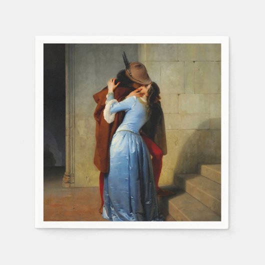 Serviette En Papier Le Kiss Francesco Hayez (Devant)
