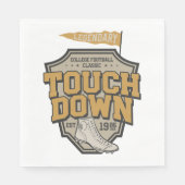 Serviette En Papier Le légendaire Football College Touch Down (Devant)