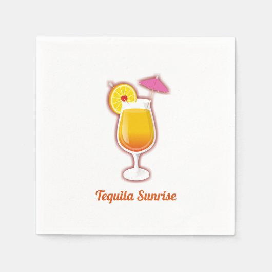 Serviette En Papier Le lever du soleil de Tequila (Devant)