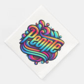 Serviette En Papier Le lien Abstrait : Un monde de gens unis (Coin)