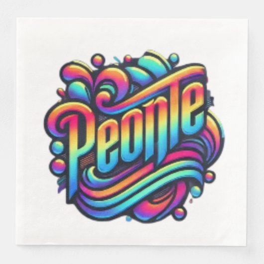 Serviette En Papier Le lien Abstrait : Un monde de gens unis (Devant)