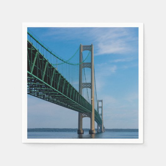 Serviette En Papier Le long du pont Mackinac (Devant)
