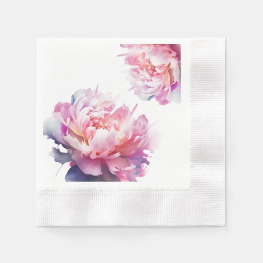 Serviette En Papier Le luxe des pivoines (Devant)