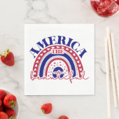 Serviette En Papier Le magnifique arc-en-ciel américain (En situation)