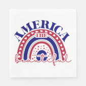 Serviette En Papier Le magnifique arc-en-ciel américain (Devant)