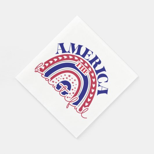 Serviette En Papier Le magnifique arc-en-ciel américain (Coin)