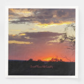 Serviette En Papier Le magnifique Sunset Texas Hill Country (Devant)