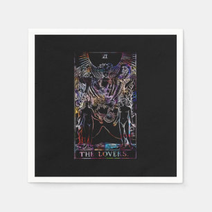 Serviette En Papier Le Mariage de la carte Tarot Lovers Napkin
