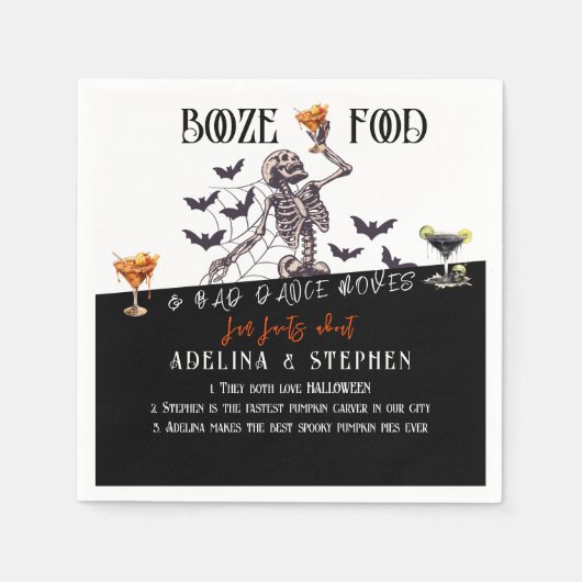 Serviette En Papier Le Mariage gothique Booze nourriture mauvaise dans (Devant)