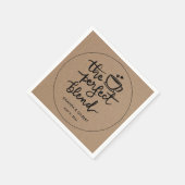 Serviette En Papier Le Mariage papier Kraft pour mixage parfait (Coin)