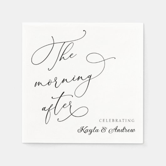 Serviette En Papier Le matin après le Mariage Brunch Napkins (Devant)