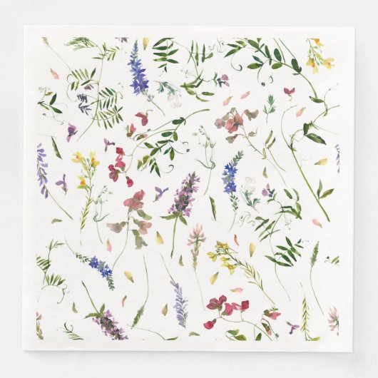 Serviette En Papier Le Meadow Fleur sauvage scandinave (Devant)