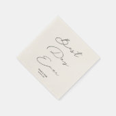 Serviette En Papier Le Meilleur Jour De Mariage Réception Cocktail Nap (Coin)