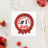 Serviette En Papier Le meilleur ruban rouge papa du monde (En situation)