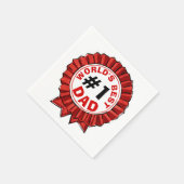 Serviette En Papier Le meilleur ruban rouge papa du monde (Coin)