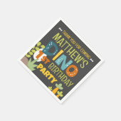 Serviette En Papier Le Merci d'anniversaire de la petite Dino Dinosaur (Coin)