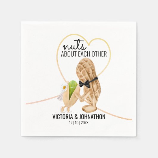 Serviette En Papier Le Mix Nuts Parfait Drôle | Traitement Mariage (Devant)