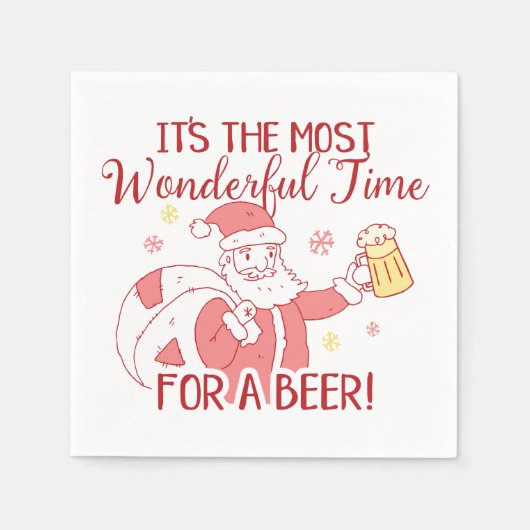 Serviette En Papier Le moment le plus merveilleux pour une Père Noël d (Devant)