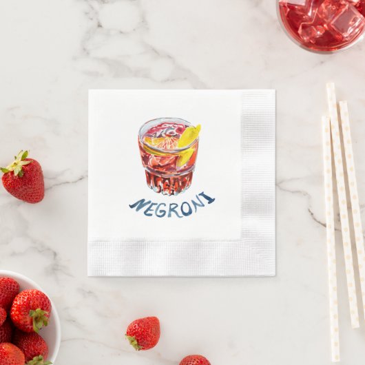 Serviette En Papier Le Negroni (En situation)