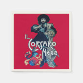 Serviette En Papier LE NOIR COSAIR rouge (Devant)