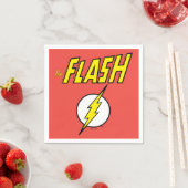 Serviette En Papier Le nom Flash et logo d'éclair (En situation)