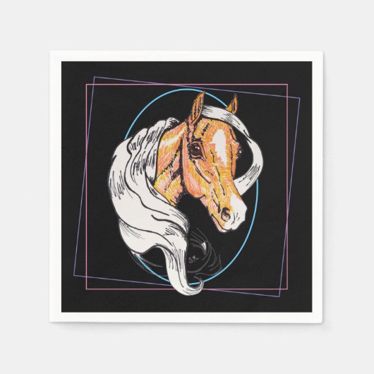 Serviette En Papier Le Palomino (noir) (Devant)