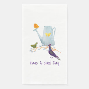 Serviette En Papier Le Paon, Le Canard Et Le Poussin