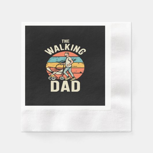 Serviette En Papier le papa qui marche (Devant)