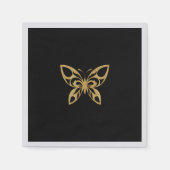 Serviette En Papier Le papillon d'or (Devant)