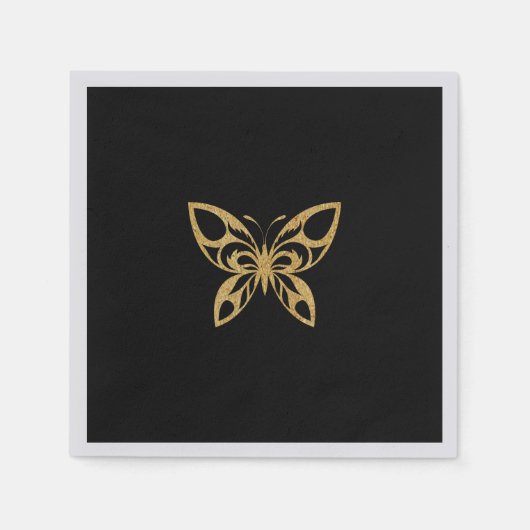 Serviette En Papier Le papillon d'or (Devant)