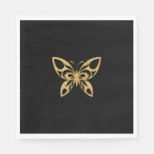 Serviette En Papier Le Papillon Doré (Devant)