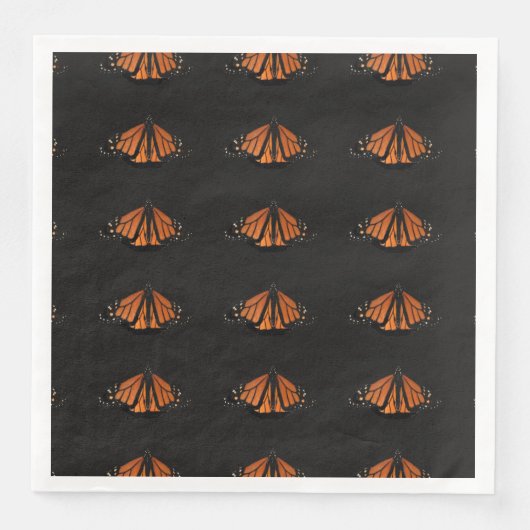 Serviette En Papier Le papillon Monarque dans la clé d'Orange (Devant)