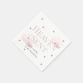 Serviette En Papier Le paradis envoyé Baby shower fille rose (Coin)