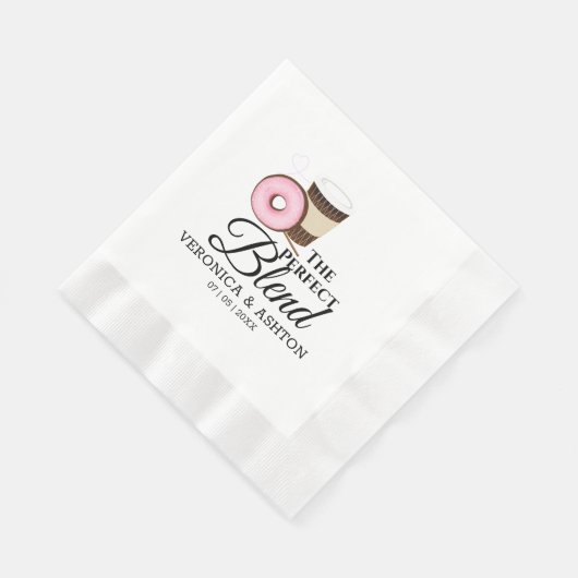 Serviette En Papier Le parfait mélange café et beignets | MARIAGE (Coin)