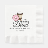 Serviette En Papier Le parfait mélange café et beignets | MARIAGE (Devant)