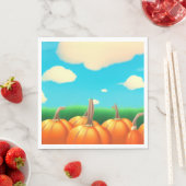 Serviette En Papier Le patch Citrouille (En situation)