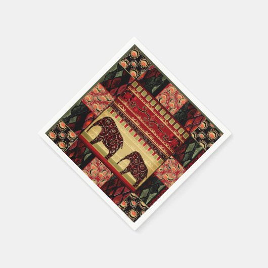 Serviette En Papier Le patchwork africain (Coin)