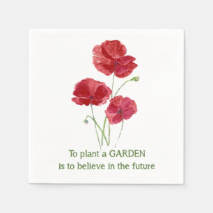 Serviette En Papier Le pavot rouge pour planter un jardin doit croire
