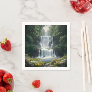 Serviette En Papier Le paysage des chutes d'eau