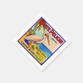 Serviette En Papier Le Pélican blanc (Coin)