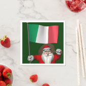 Serviette En Papier Le Père Noël Avec L'Ensigne D'Italie (En situation)