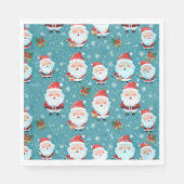 Serviette En Papier Le Père Noël Dans Les Snowflakes (Devant)